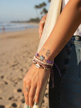 Designs by Forte | Handmade Sea Turtle Heishi Bead Bracelet